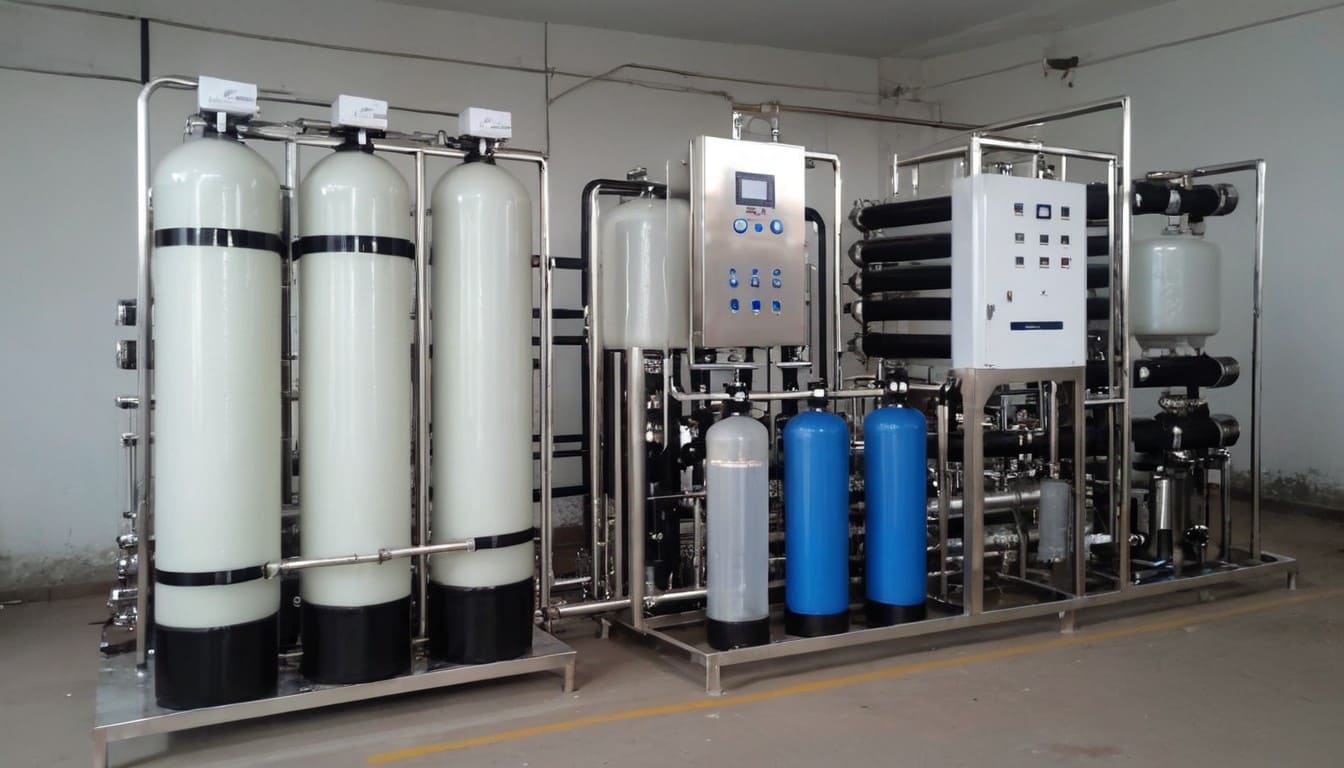 Water softening treatment plant